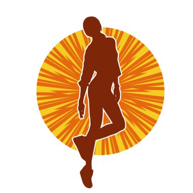 Dişi pozisyonunda ince bir kadın modelinin silueti.. 