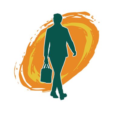 İş adamı kılığındaki kurumsal bir erkeğin silueti. 