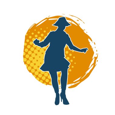 Poz vermiş yaşlı bir kadının silueti. Poz vermiş yaşlı bir kadının silueti..