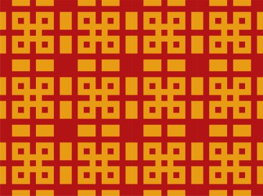 Kare şekil ve çizgilerden oluşan geometrik desenli fayanslar