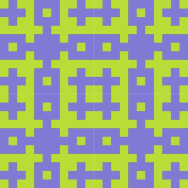 Kare şekil ve çizgilerden oluşan geometrik desenli fayanslar