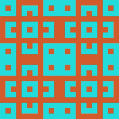 Kare şekil ve çizgilerden oluşan geometrik desenli fayanslar