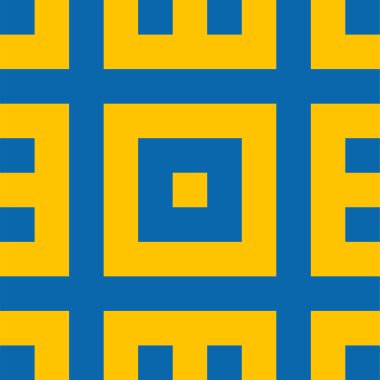 Kare şekil ve çizgilerden oluşan sanatsal geometrik desen.