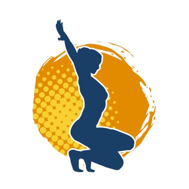 Seksi bir kadının silueti baştan çıkarıcı danslar yapıyor.