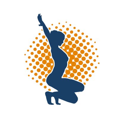 Seksi bir kadının silueti baştan çıkarıcı danslar yapıyor.