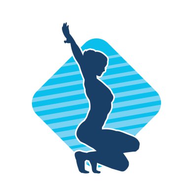 Seksi bir kadının silueti baştan çıkarıcı danslar yapıyor.