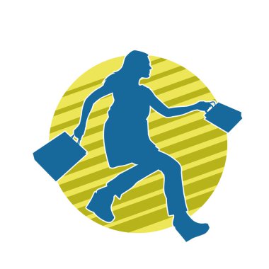 Sıska genç bir kadının silüeti alışveriş torbaları taşıyor..