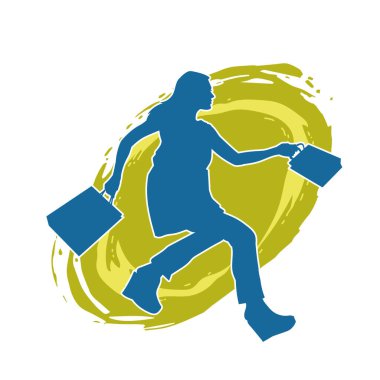 Sıska genç bir kadının silüeti alışveriş torbaları taşıyor..