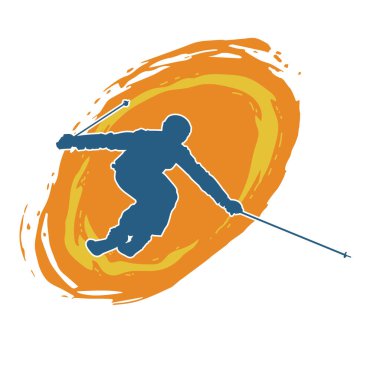 Kayak sporu yapan bir erkeğin silueti.