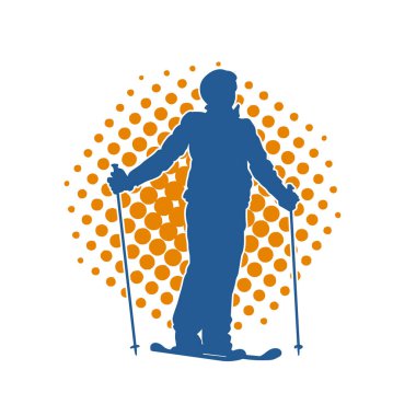 Kayak sporu yapan bir erkeğin silueti.