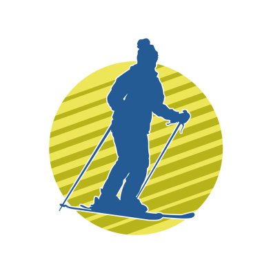 Kayak sporu yapan bir erkeğin silueti.