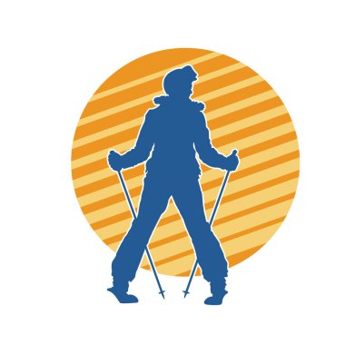 Kayak sporu yapan bir erkeğin silueti.