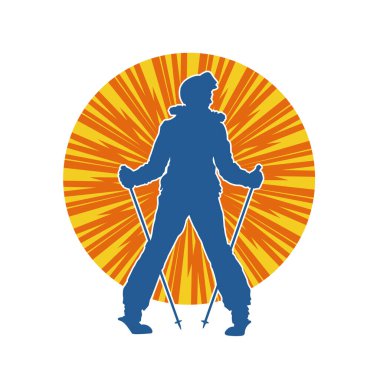 Kayak sporu yapan bir erkeğin silueti.