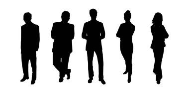 Bir ofis çalışanının ya da iş adamının silueti..