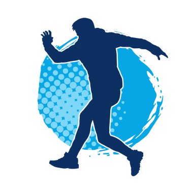 Atlayan ve koşan bir adamın silüeti.