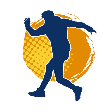 Atlayan ve koşan bir adamın silüeti.