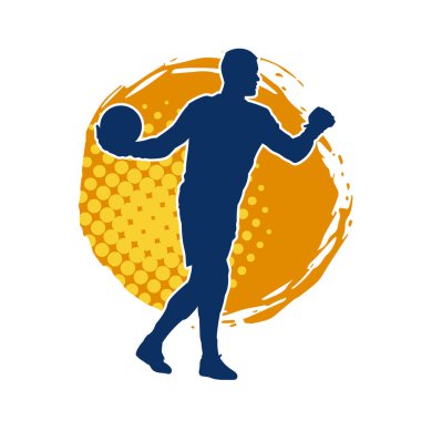 Top atan bir erkek futbolcunun silueti.