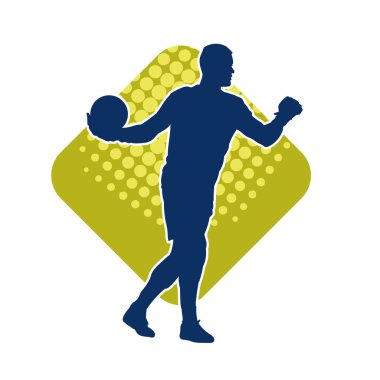 Top atan bir erkek futbolcunun silueti.