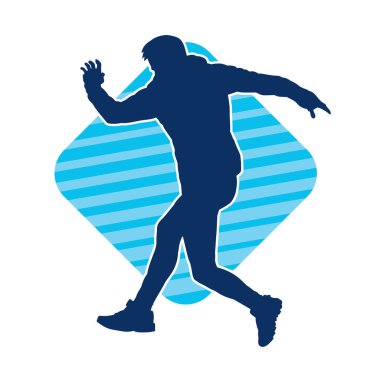 Atlayan ve koşan bir adamın silüeti.