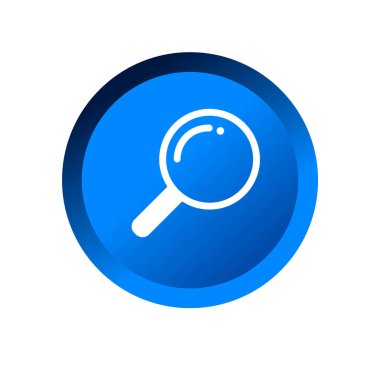 döngü lensi sembolü. Büyüteç simgesi. araştırma veya gözlem sembolü.