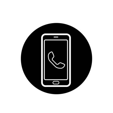 dijital dokunmatik ekranlı cep telefonu aygıtı lineart vektör sembolü çizimi. akıllı telefon ekranı çizgi resim çizimi.