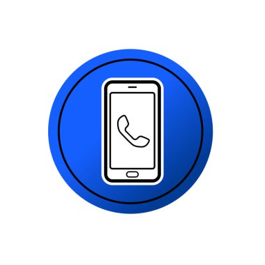 dijital dokunmatik ekranlı cep telefonu aygıtı lineart vektör sembolü çizimi. akıllı telefon ekranı çizgi resim çizimi.