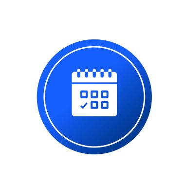 Takvim vektör simgesi. zaman yönetimi veya zamanlama sembolü.