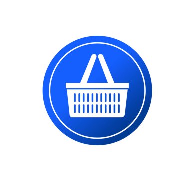 Alışveriş sepeti sembolü. Alıcı arabası ikonu. Müşteri işareti.