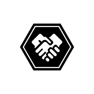 Tokalaşma silueti sembolü. anlaşma simgesi vektörü