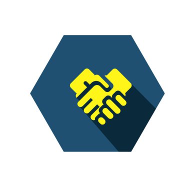 Tokalaşma silueti sembolü. anlaşma simgesi vektörü