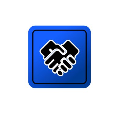 Tokalaşma silueti sembolü. anlaşma simgesi vektörü