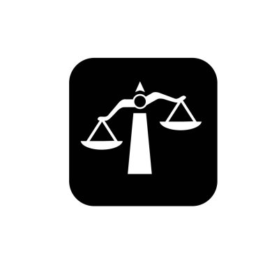 Scales icon. principle justice or moral code honesty symbol clipart