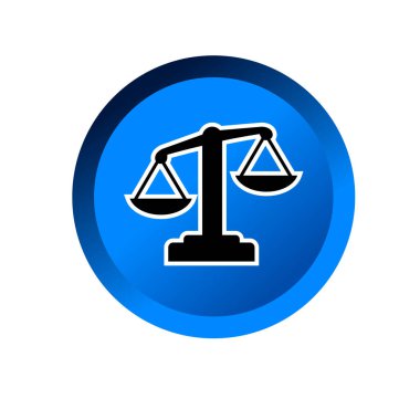 Ölçek simgesi. Adalet ya da ahlak kuralları dürüstlük sembolü