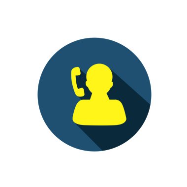 Kişi simgesi. Telefon ve çöp adam sembolü. Telefon çağrısı sembolü. Yardım hattı logosu. 