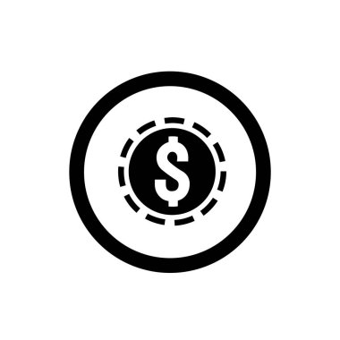 Bozuk para sembolünde dolar işareti. Dolar para birimi sembolü. finans veya mali simge.