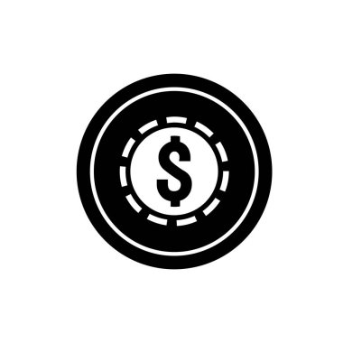 Bozuk para sembolünde dolar işareti. Dolar para birimi sembolü. finans veya mali simge.