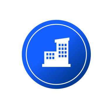 Bir katın siluet sembolü. Apartman hizmetleri için simge ya da logo.