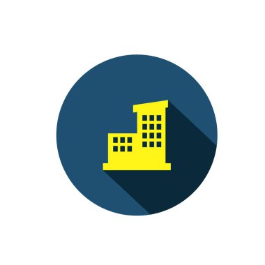 Bir katın siluet sembolü. Apartman hizmetleri için simge ya da logo.