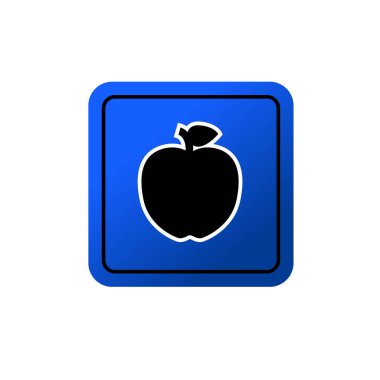 Apple Simgesi, gri arka planda izole edilmiş, modaya uygun düz stil. Apple Simgesi sayfa sembolü Apple Simgesi logosu, uygulaması, UI tasarımı için. Apple Simge Vektörü illüstrasyonu