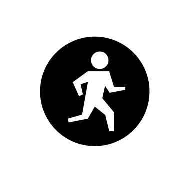 insanları vektör simgesi resimlemesi çalıştırmak. insanlar egzersiz sembolü tasarımını çalıştırır