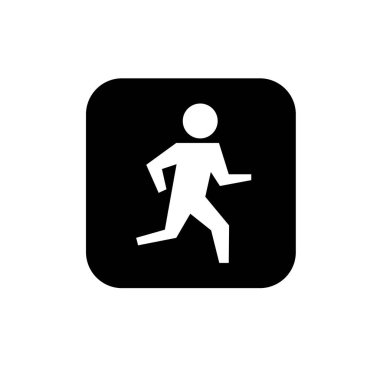 insanları vektör simgesi resimlemesi çalıştırmak. insanlar egzersiz sembolü tasarımını çalıştırır