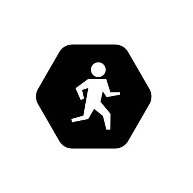 insanları vektör simgesi resimlemesi çalıştırmak. insanlar egzersiz sembolü tasarımını çalıştırır