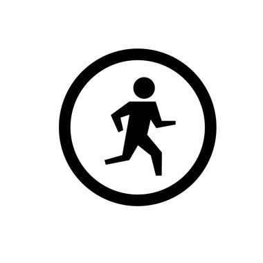 insanları vektör simgesi resimlemesi çalıştırmak. insanlar egzersiz sembolü tasarımını çalıştırır