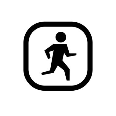 insanları vektör simgesi resimlemesi çalıştırmak. insanlar egzersiz sembolü tasarımını çalıştırır