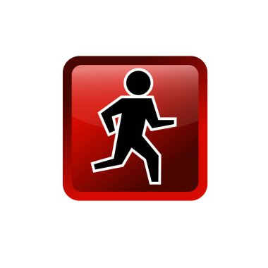 insanları vektör simgesi resimlemesi çalıştırmak. insanlar egzersiz sembolü tasarımını çalıştırır