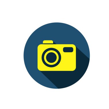 Kamera Fotoğrafı Simge Logosu Şablon Vektör Tasarımı. Fotoğraf kamerası vektör simgesi