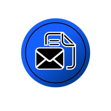 belge ve posta sembolü. metin belgesi veya dosya e- posta simgesi.