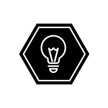 Ampul satır simge vektör, beyaz arka plan üzerinde izole. Fikir işareti, çözüm, düşünme kavramı. Aydınlatma elektrik lambası. Elektrik, Parlatıcı. 