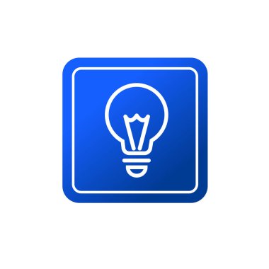 Ampul satır simge vektör, beyaz arka plan üzerinde izole. Fikir işareti, çözüm, düşünme kavramı. Aydınlatma elektrik lambası. Elektrik, Parlatıcı. 