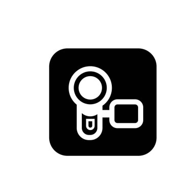 Kullanışlı kamera simgesi, dış hat biçimi, Kameranın düz dış hatlı simge logosu illüstrasyonu. 